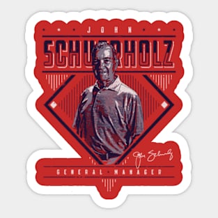 John Schuerholz Atlanta Diamond Name Sticker